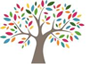 Logo Gemeinnützig stiften - Baum mit bunten Blättern